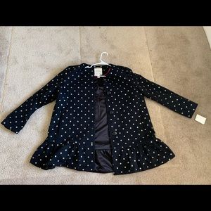 BRAND NEW NEVER WORN KATE SPADE GLITTER DOT COAT